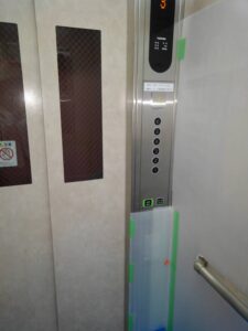 マンションリフォーム　エレベーター内　養生