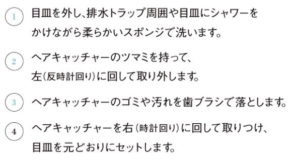 浴室床排水_お手入れの仕方