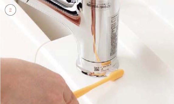 キッチン水栓金具_お手入れの仕方画像