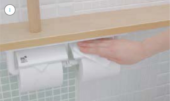 トイレ紙巻器_お手入れの仕方画像