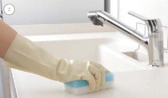 キッチンワークトップ_お手入れの仕方画像