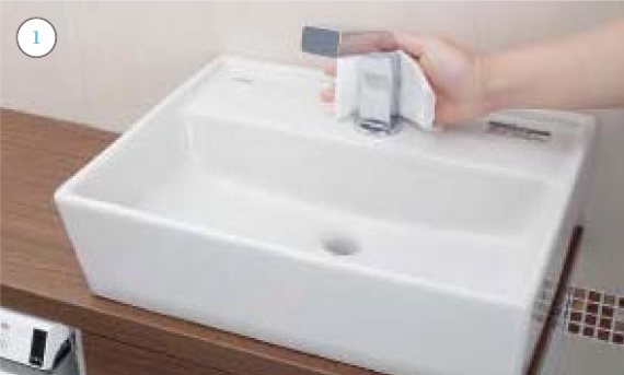 トイレ手洗器_お手入れの仕方画像①