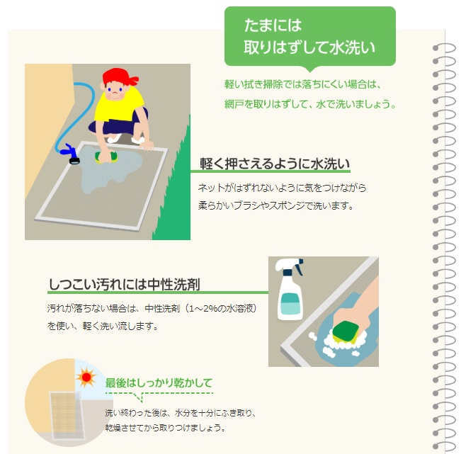 網戸のお手入れ画像②